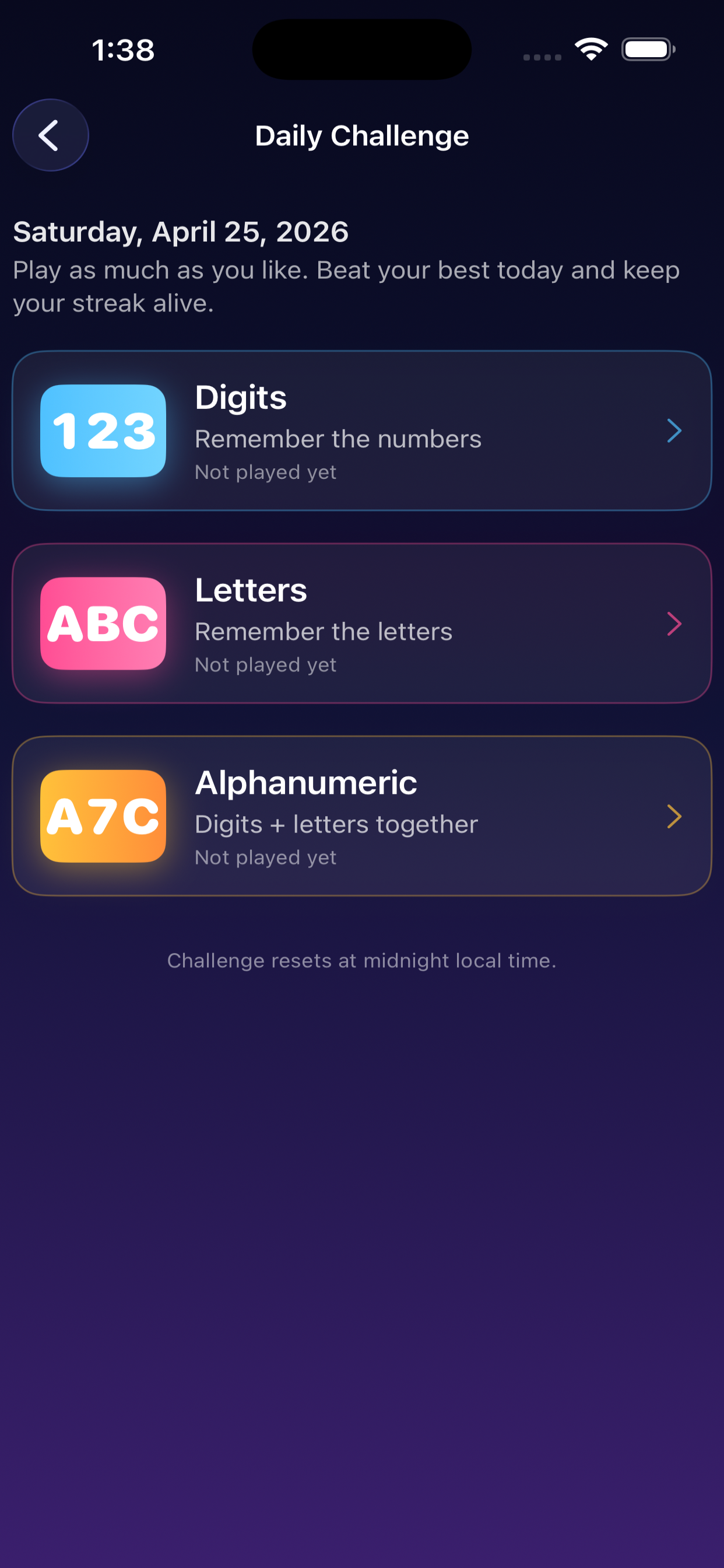 I Recall Daily Challenge