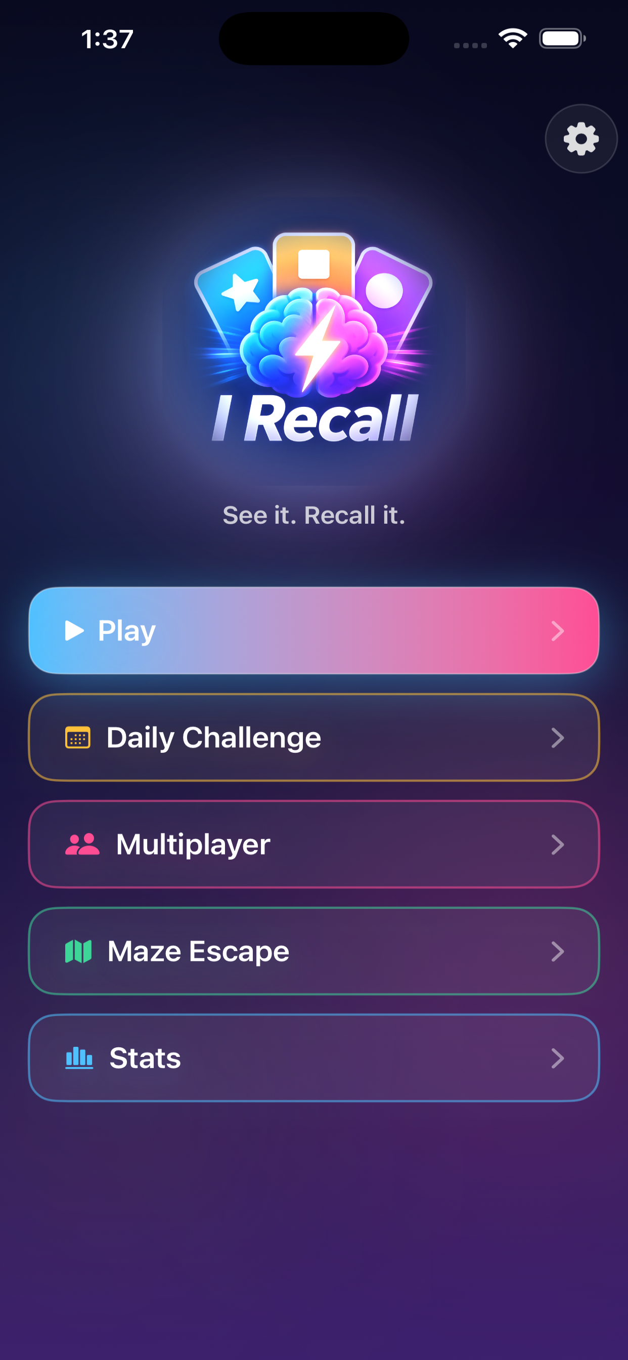 I Recall Main Menu